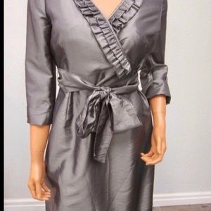 Alex Marie Satin finish Gray Cocktail Party Dress